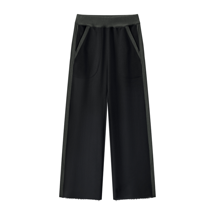 Women PENT  Color Block Raw Hem Sweatpants