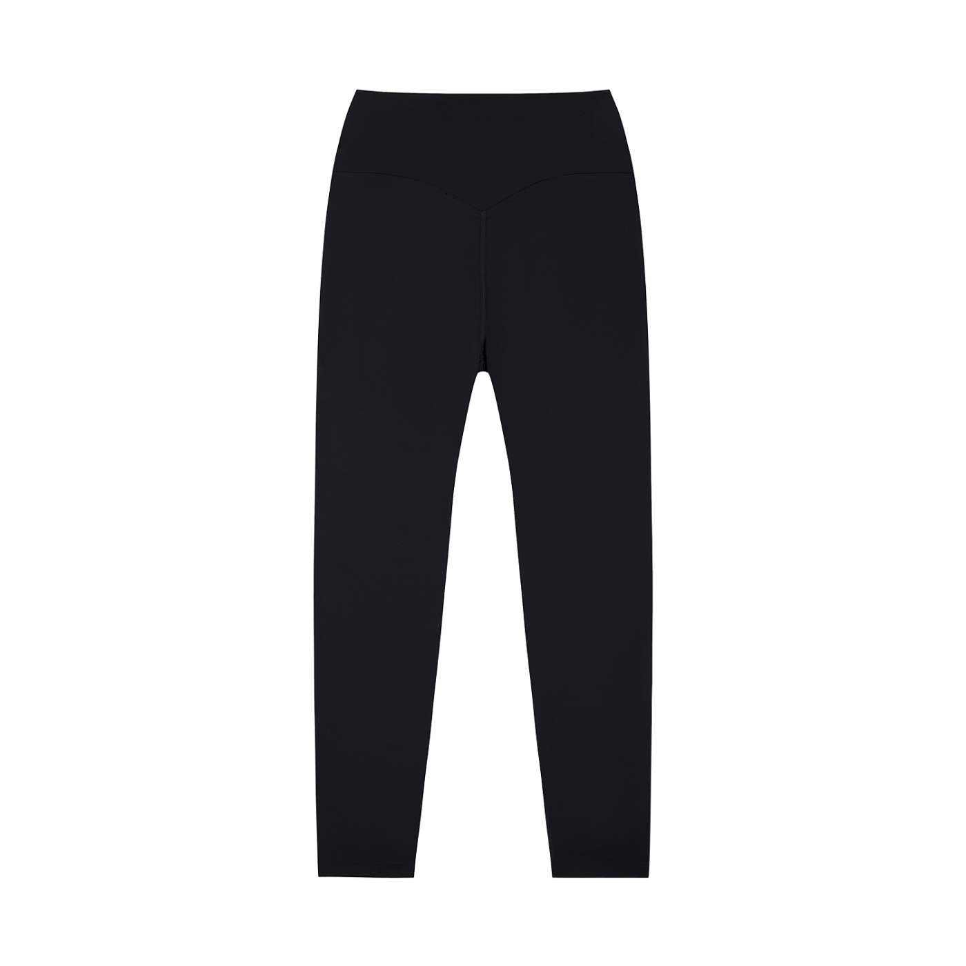 Wing Logo High-Waisted Yoga Leggings in Black, back view.