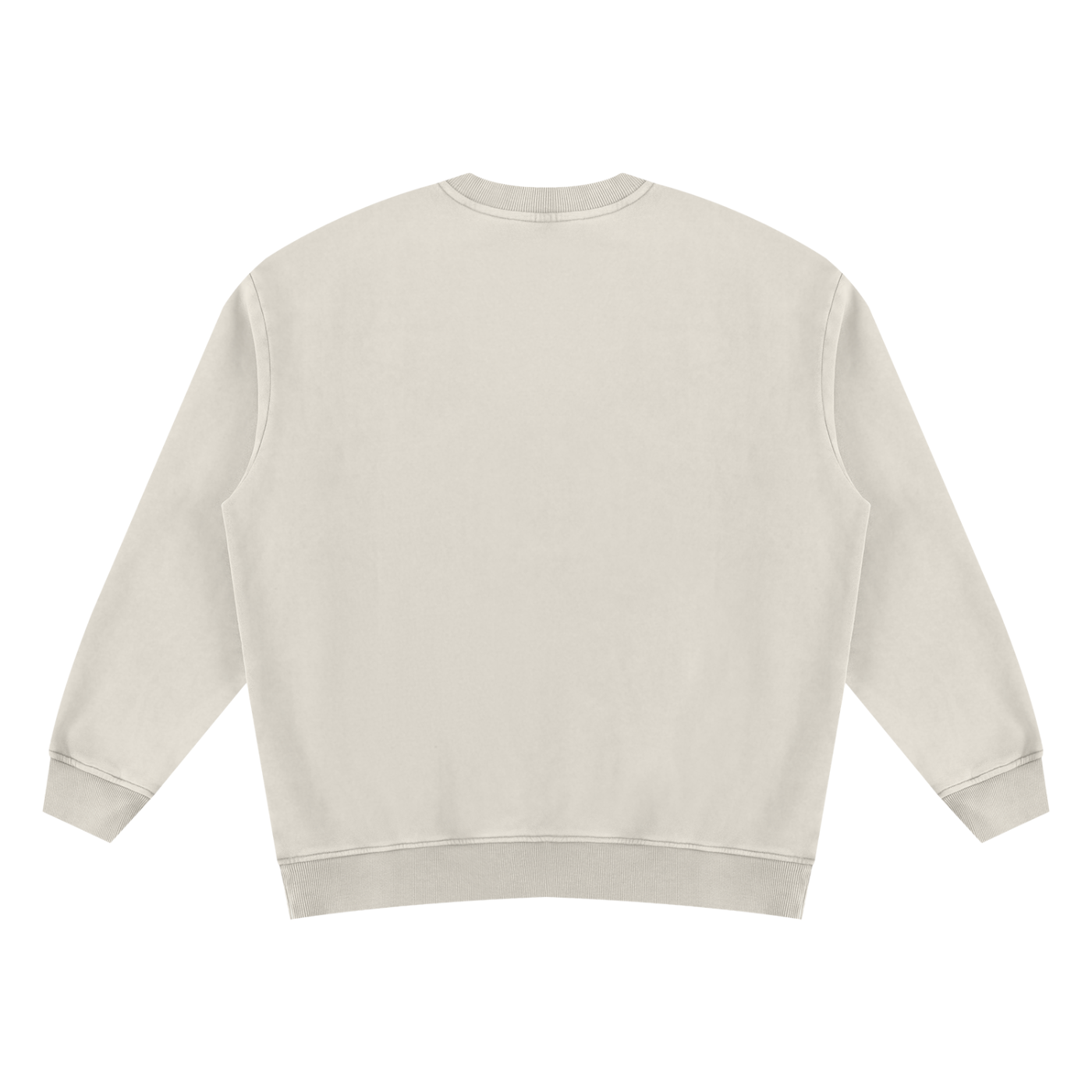Autism Mom Script Vintage Wash Sweatshirt in Light Apricot, back view.