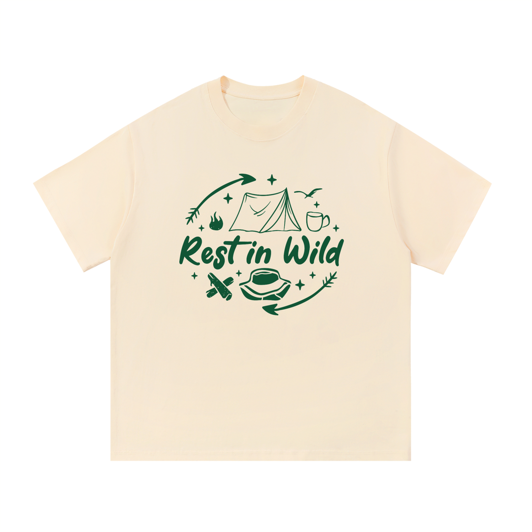 HIKING LOVER Rest In Wild Camping Line Art Tee