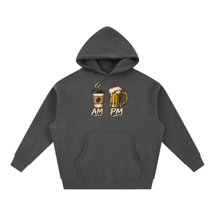 men graphic Essential Oversized Boxy Fit Fleece Hoodie