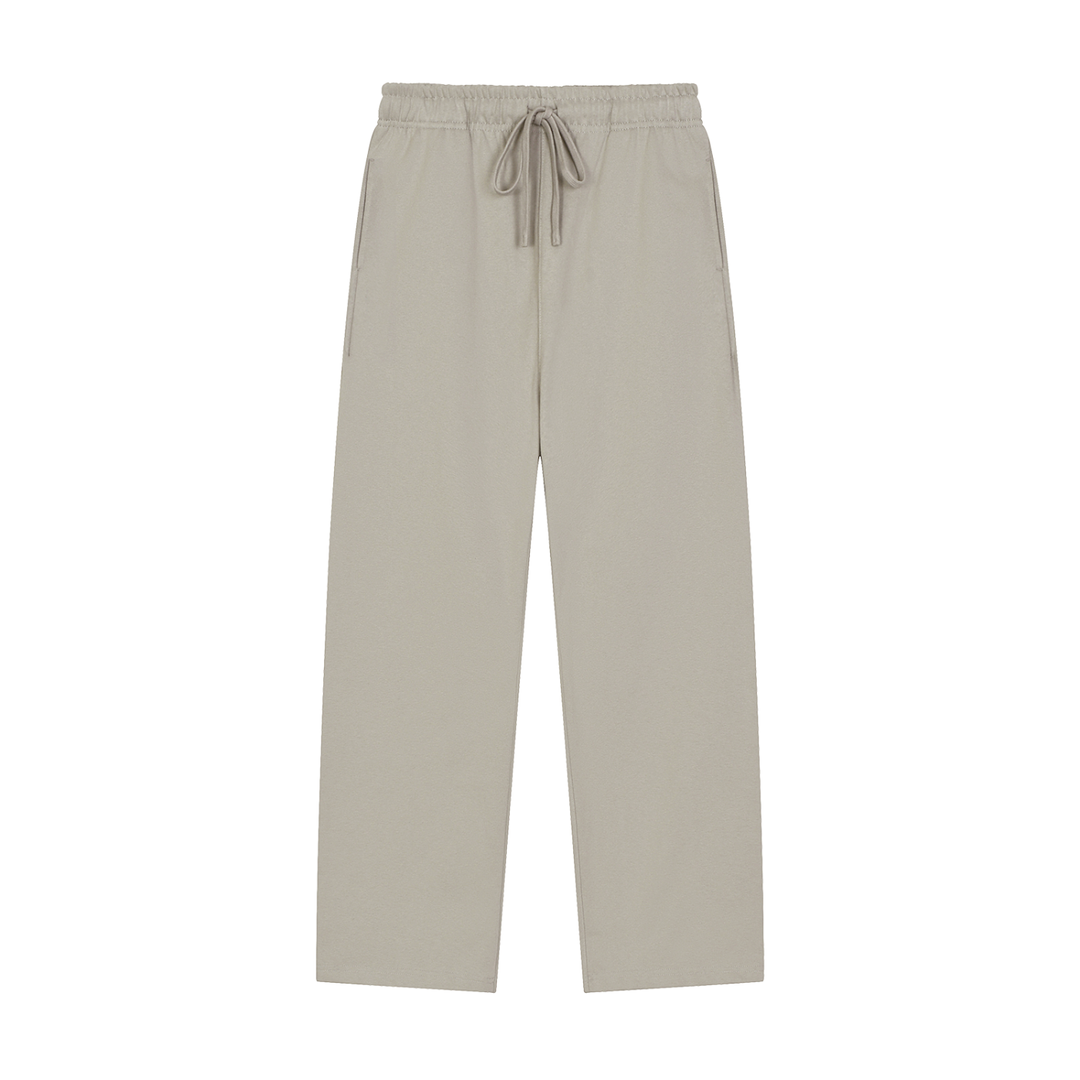 WOMEN PENT Solid Color Straight-Leg Sweatpants