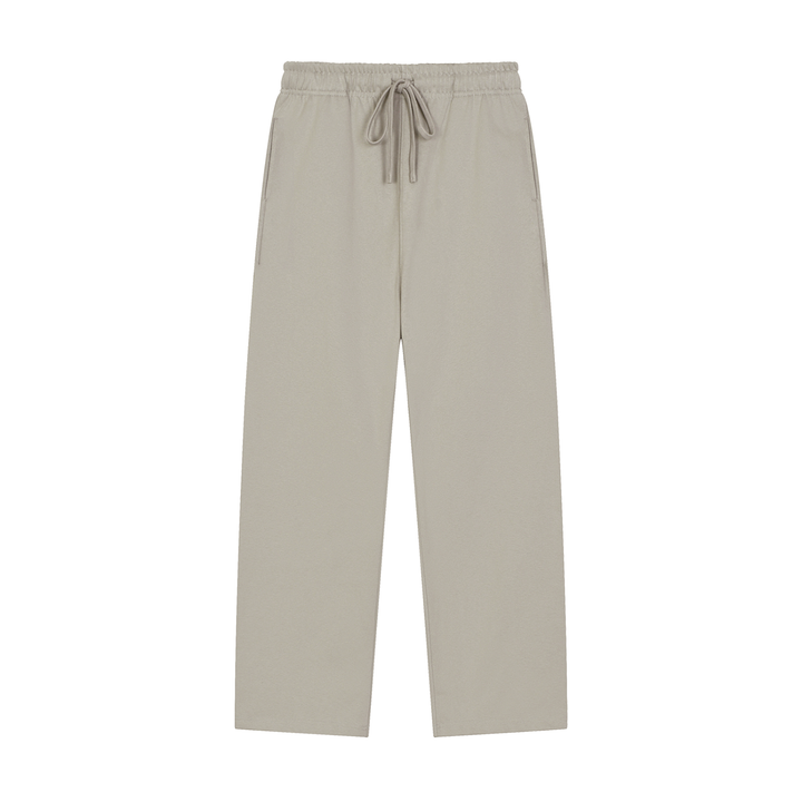WOMEN PENT Solid Color Straight-Leg Sweatpants