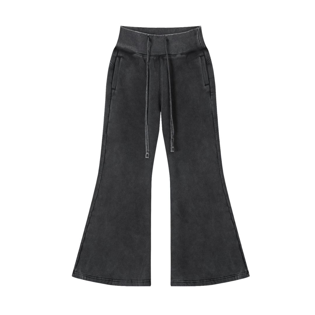 WOMEN PENT Vintage Washed Flared Fleece Pants
