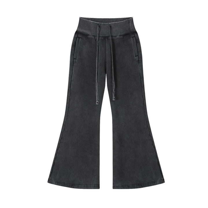 WOMEN PENT Vintage Washed Flared Fleece Pants