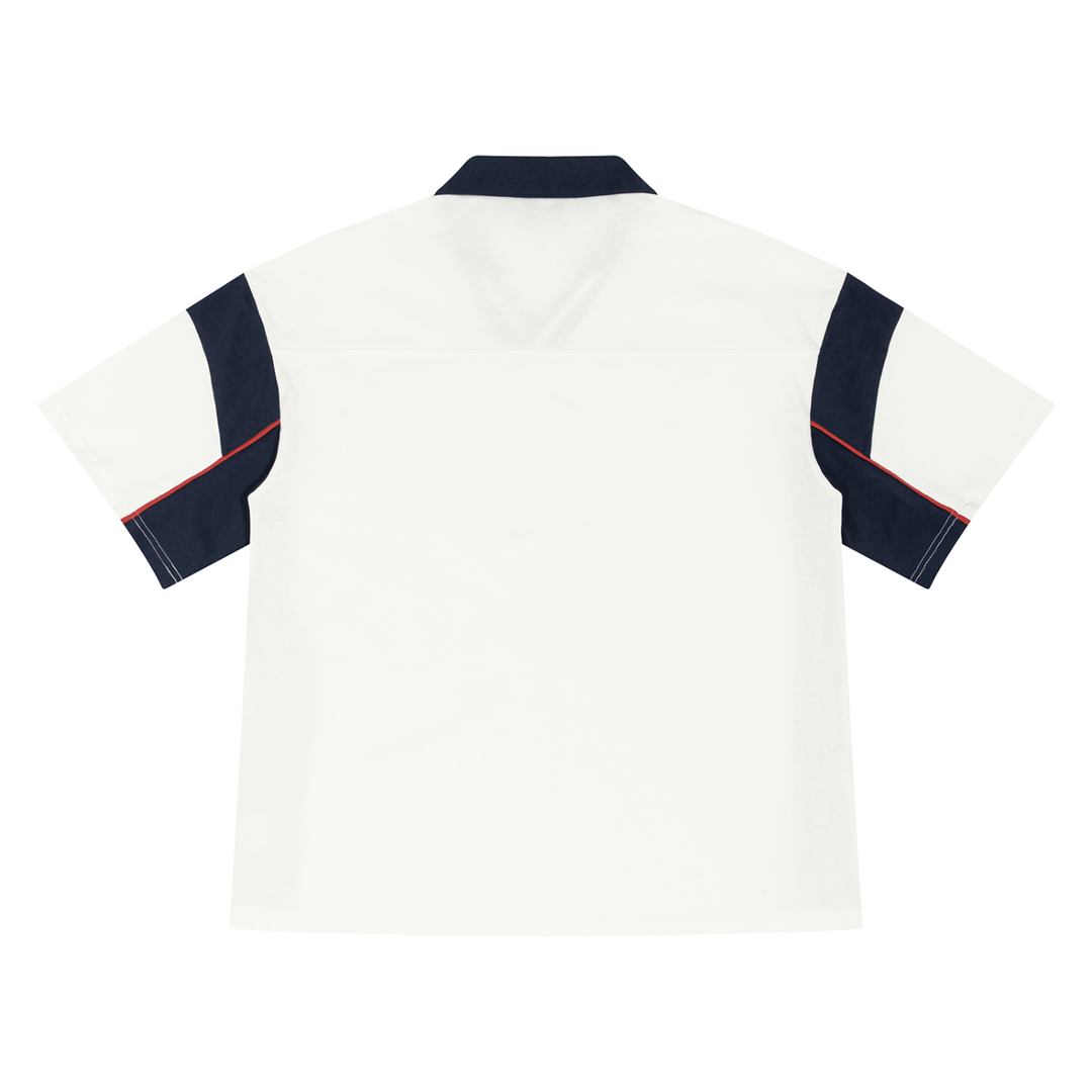 men t shirt Wing Logo Boxy Colour-Block Polo Shirt