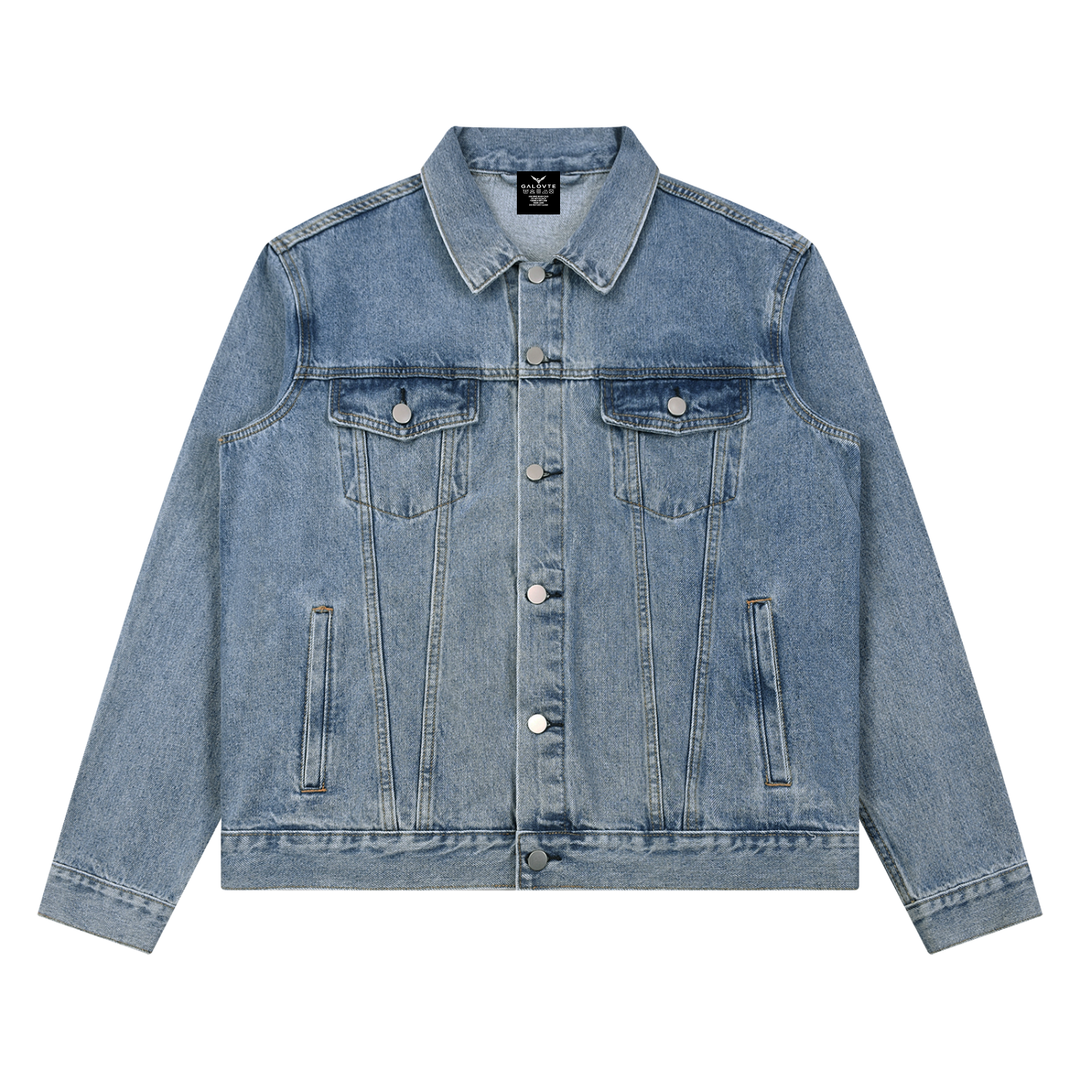 MEN jacket coat Unisex Vintage Wash Denim Jacket