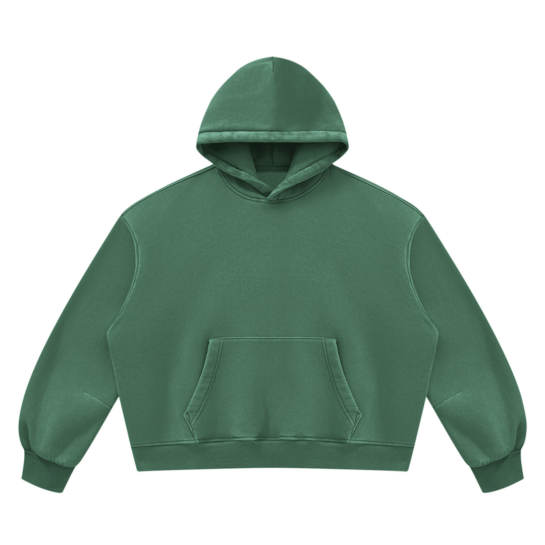 WOMEN HODDIES Vintage Wash Boxy Fleece Hoodie