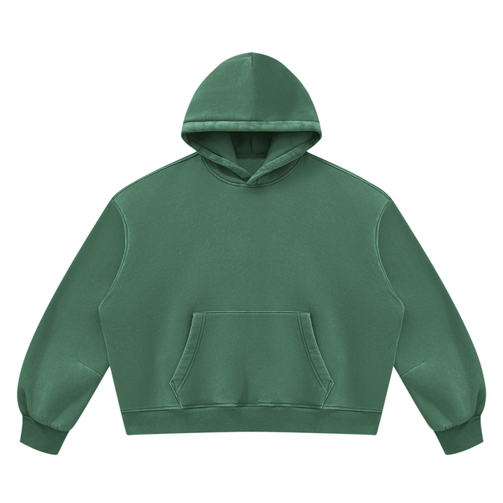 WOMEN HODDIES Vintage Wash Boxy Fleece Hoodie