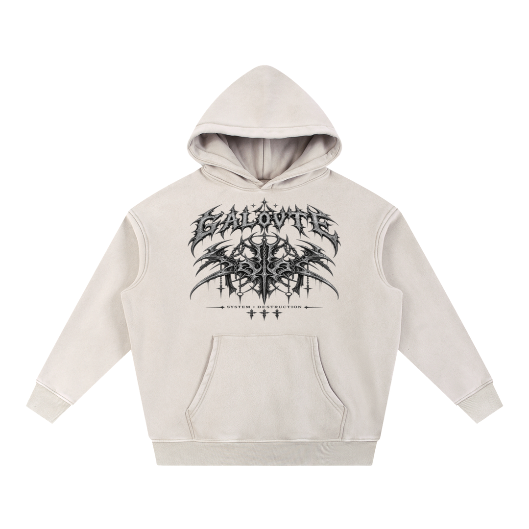 MEN GRAPHIC Snow Wash Fleece Oversize Hoodie