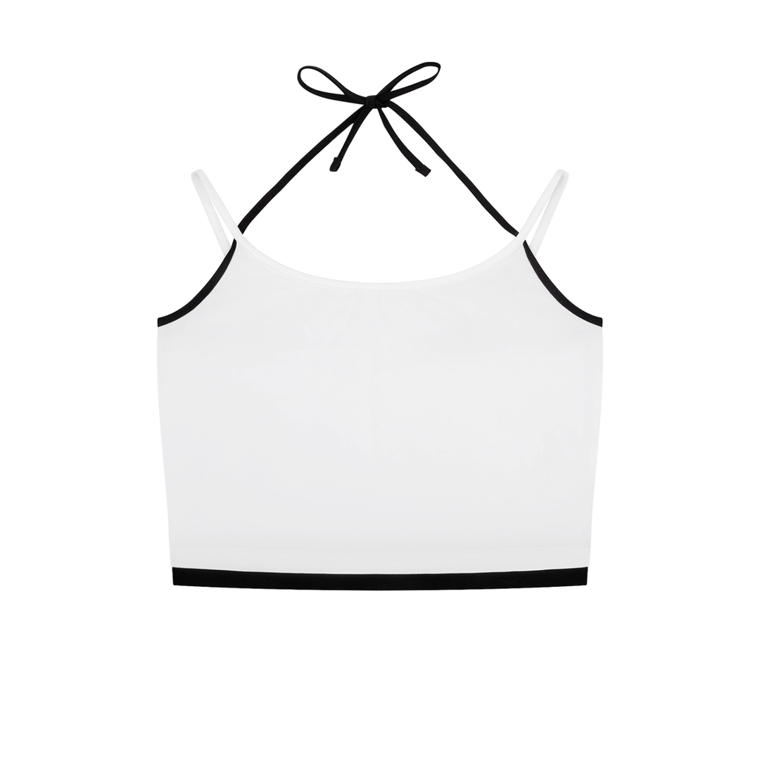 Contrast TANKTOP Binding Halter Tank Top