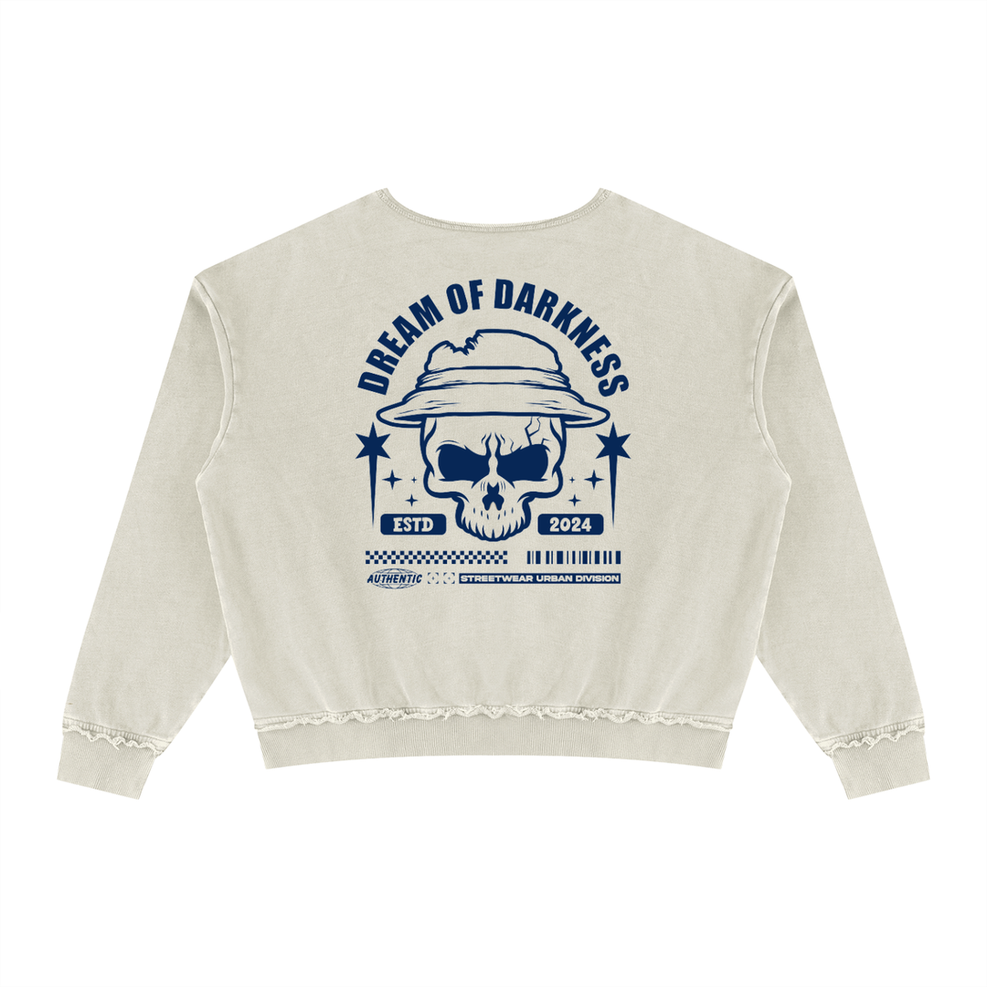 men graphic  Raw Edge Crewneck Sweatshirt