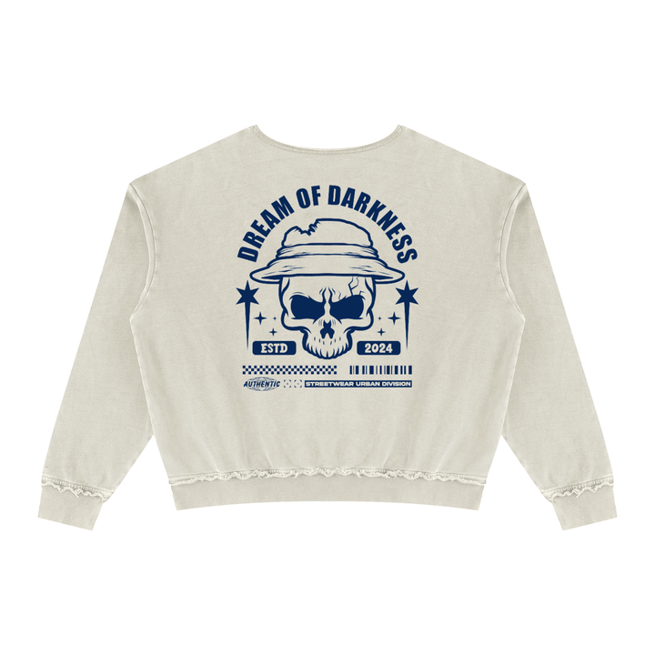 men graphic  Raw Edge Crewneck Sweatshirt