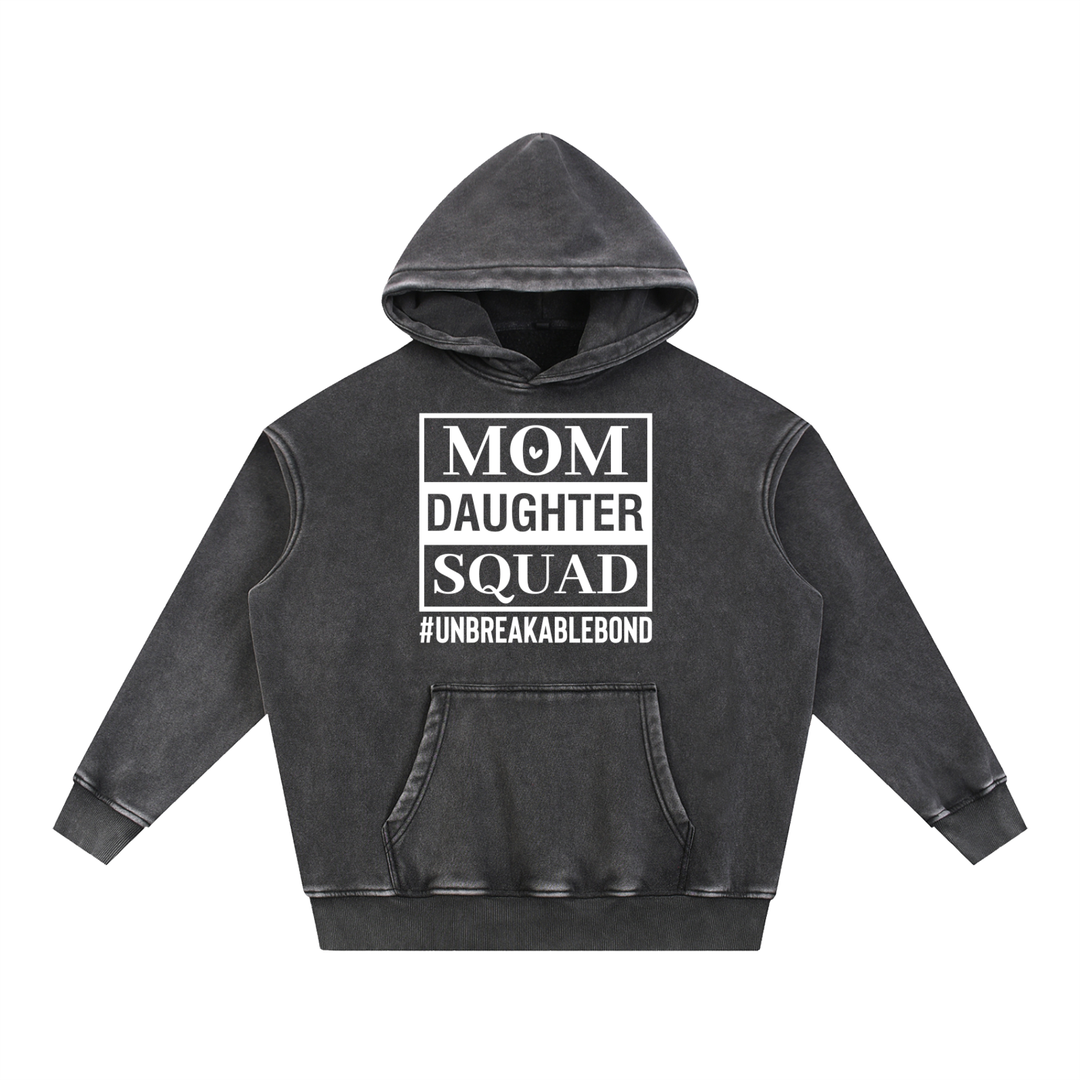 MOM LOVER Snow Wash Fleece Oversize Hoodie