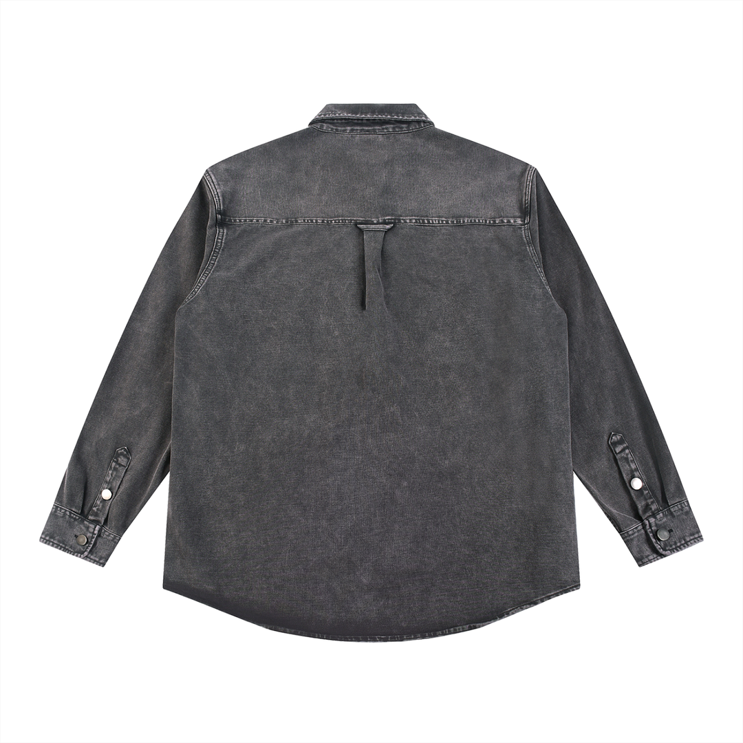 MEN COAT AND JACKET Denim Vintage Washed Heavyweight Jacket