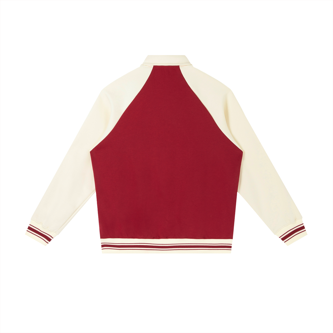 MEN COAT AND JACKET Contrast Raglan Sleeve Baseball Jacket