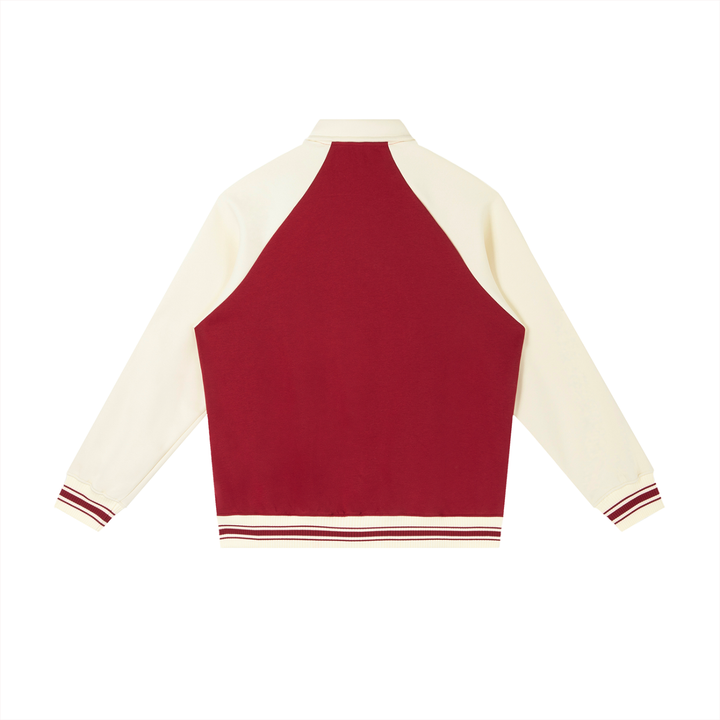 MEN COAT AND JACKET Contrast Raglan Sleeve Baseball Jacket