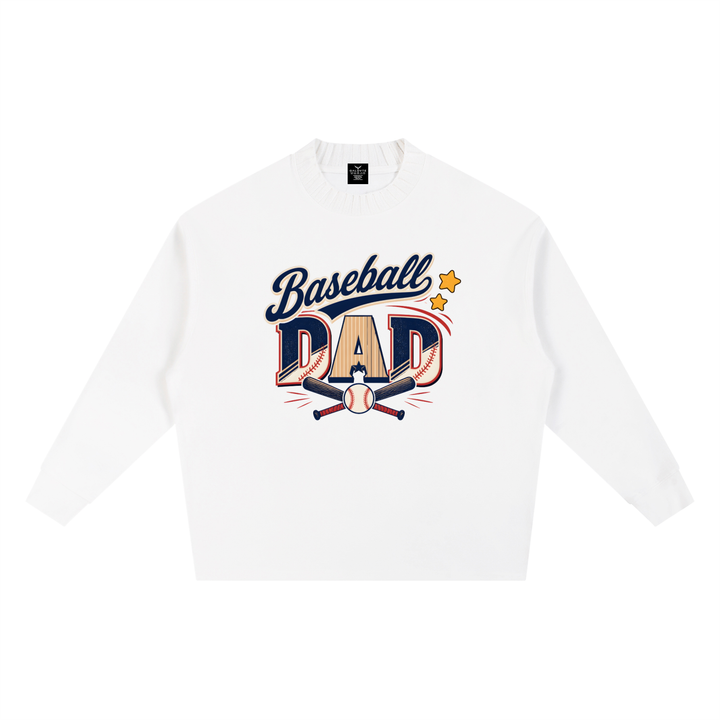 DAD LOVER UNISEX Knitted Round Neck Oversize Sweatshirt