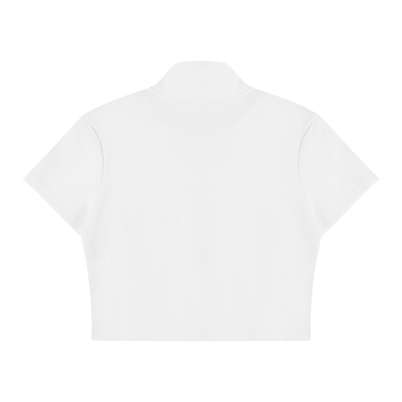 Women brand  Cropped Full Zip Short Sleeve T-Shirt