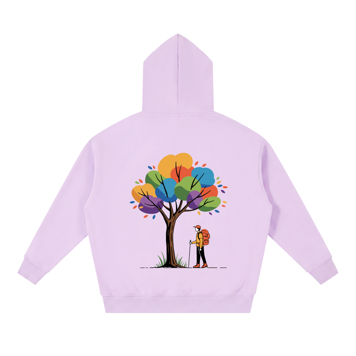 hiking lover Essential Oversized Boxy Fit Fleece Hoodie