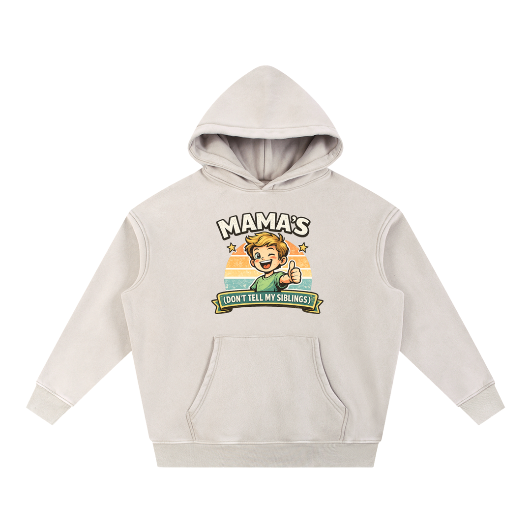 mom lover Snow Wash Fleece Oversize Hoodie