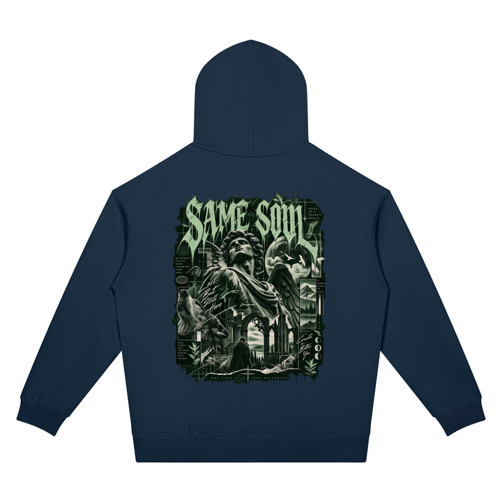 men graphic Oversized Drop Shoulder Hoodie