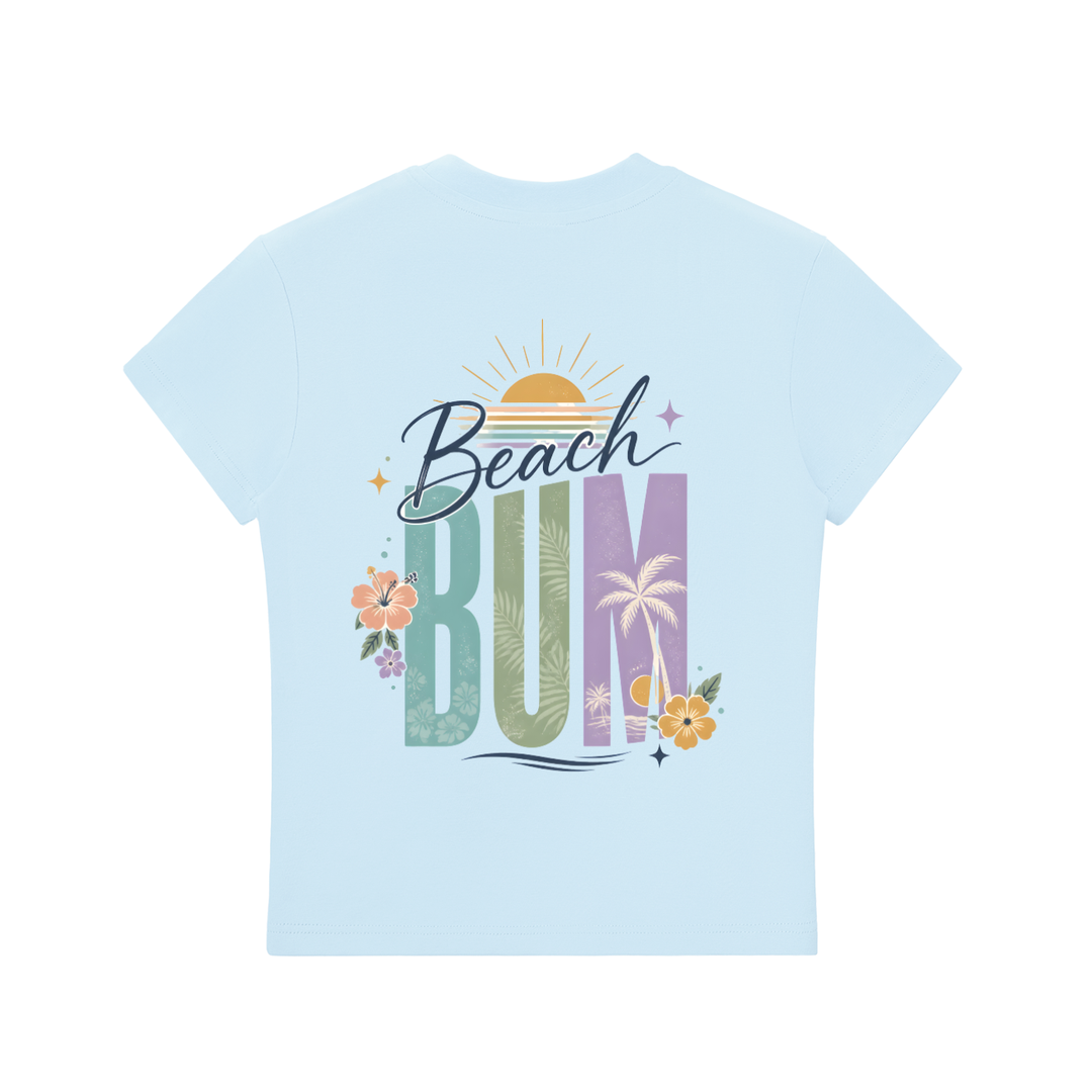 Beach Bum Left-Chest Summer Bodycon Tee