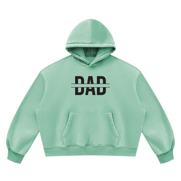 DAD LOVER Unisex Vintage Wash Boxy Fleece Hoodie