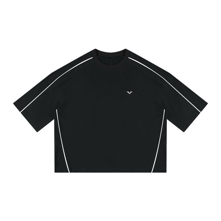 MEN T SHIRT Wing Logo Heavyweight Boxy Piping Tee
