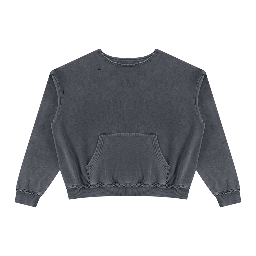 MEN HODDIES  Raw Edge Crewneck Sweatshirt