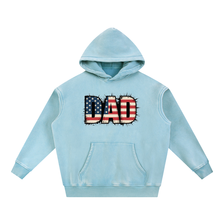 DAD LOVER UNISEX Snow Wash Fleece Oversize Hoodie