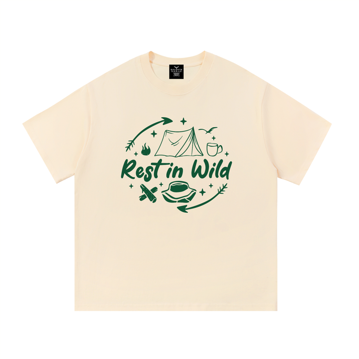HIKING LOVER Rest In Wild Camping Line Art Tee