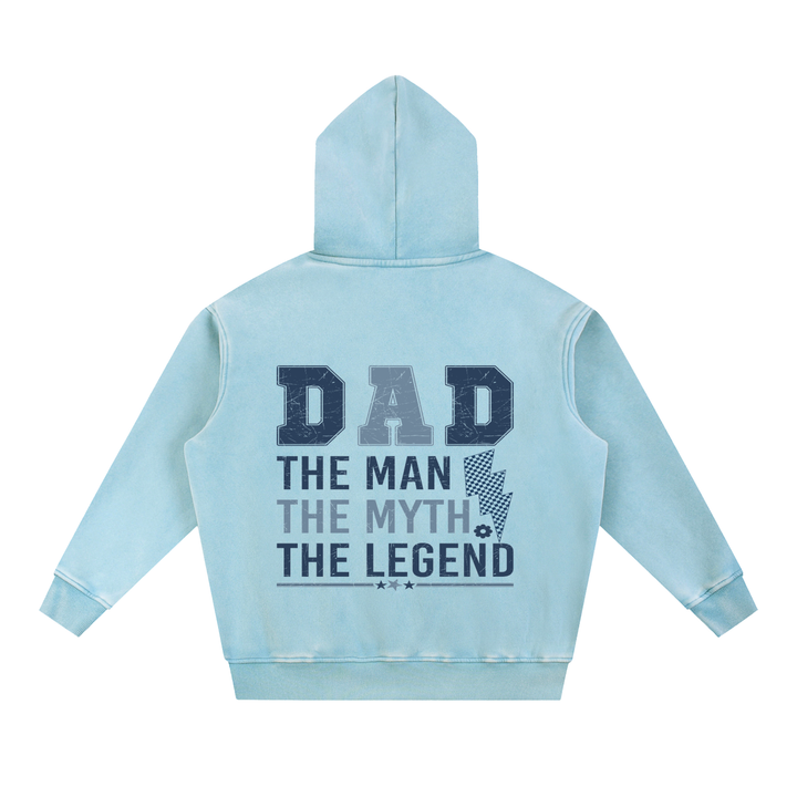 DAD LOVER UNISEX Snow Wash Fleece Oversize Hoodie