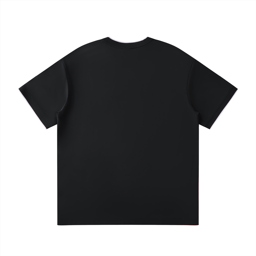 MEN T SHIRT Wing Logo Contrast Tape Crewneck Tee