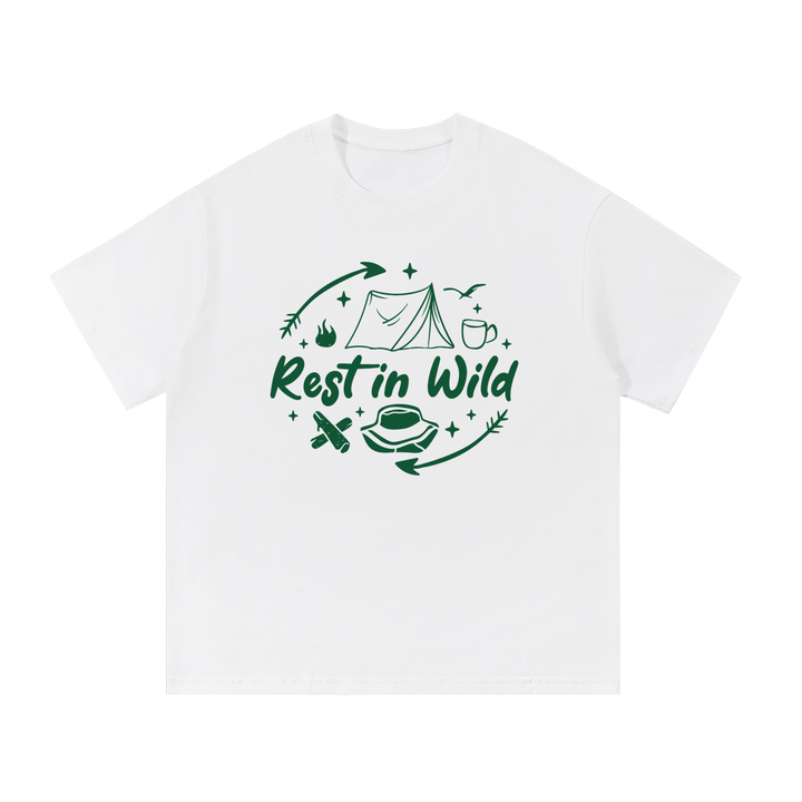 HIKING LOVER Rest In Wild Camping Line Art Tee