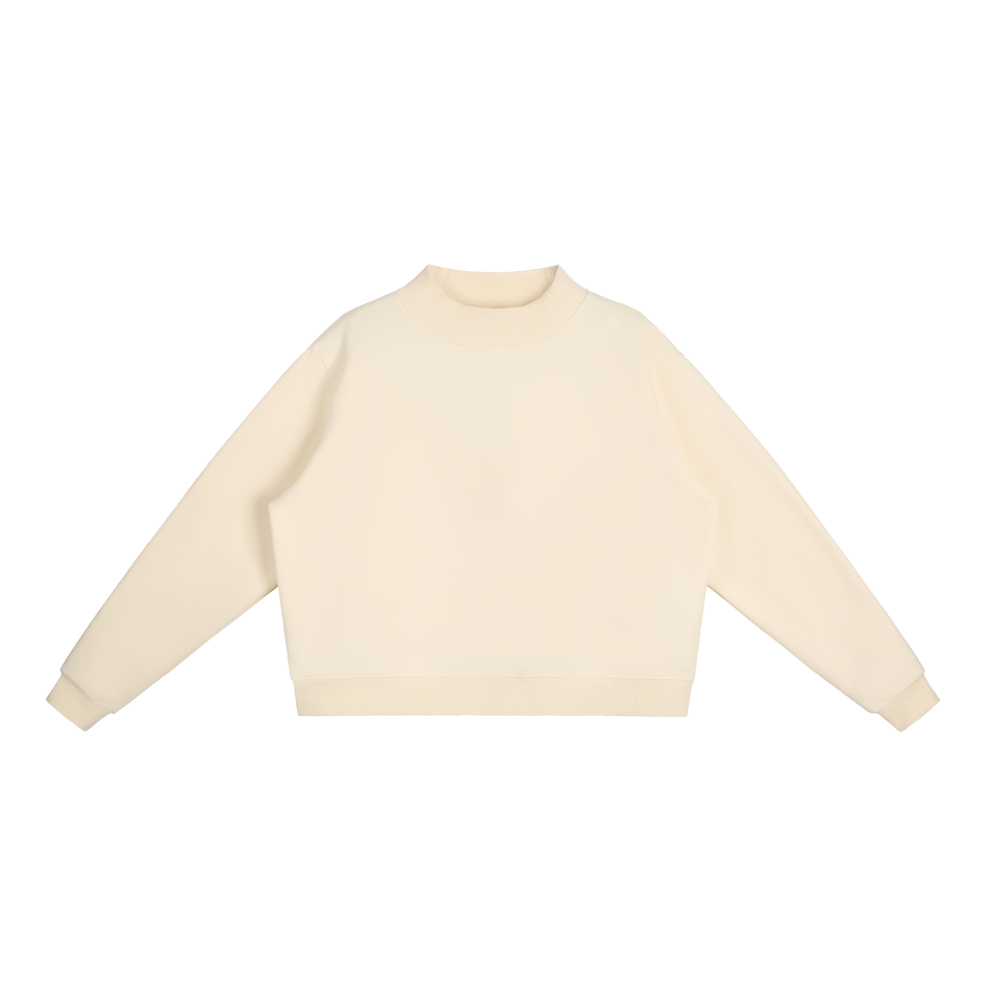 men brand  Essential Fleece Mock-Neck Crew Sweatshirt