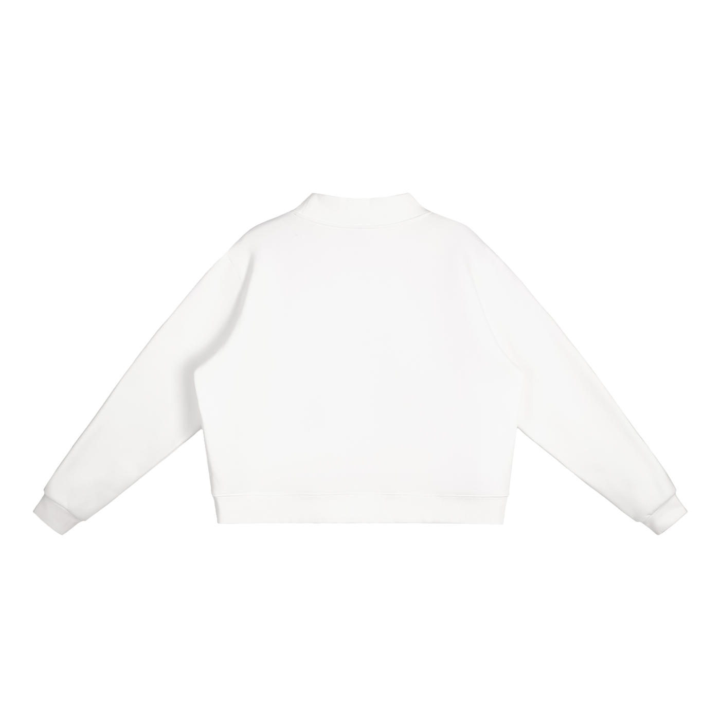 Proud Police Mom Distressed Type Sweatshirt in White, back view.