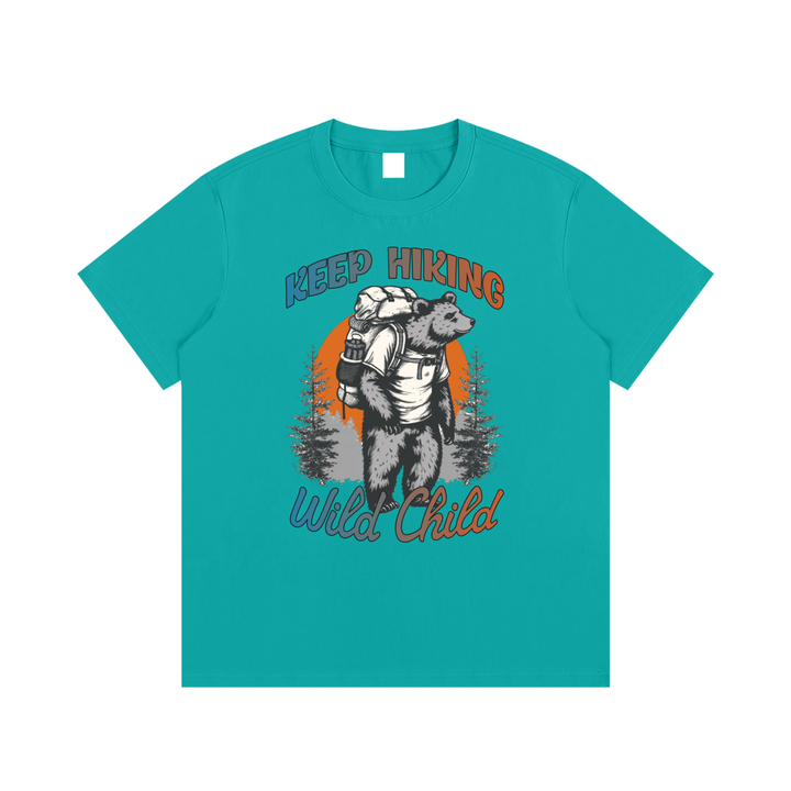 hiking lover Keep Hiking Wild Child Backpacking Bear Tee