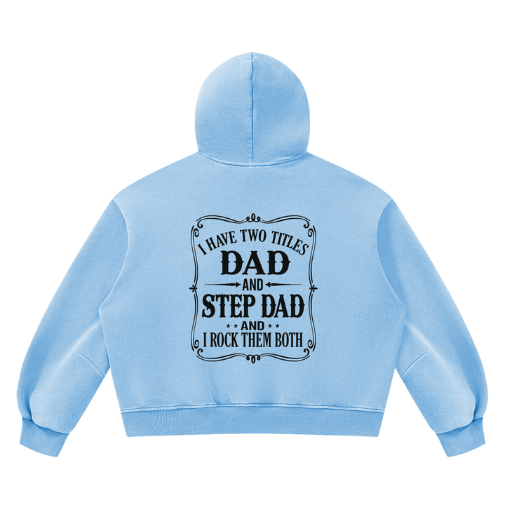 DAD LOVER Unisex Vintage Wash Boxy Fleece Hoodie