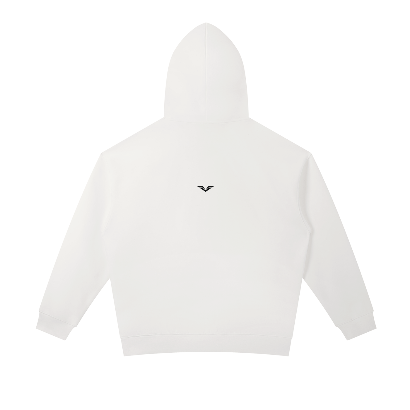 GALOVTE Snake Varsity Graphic Heavyweight Hoodie in White, back view.