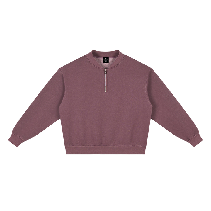 WOMEN HODDIES  Vintage Wash Fleece Quarter Zip Sweatshirt
