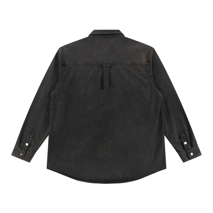 WOMEN COAT AND JACKET Denim Vintage Washed Heavyweight Jacket