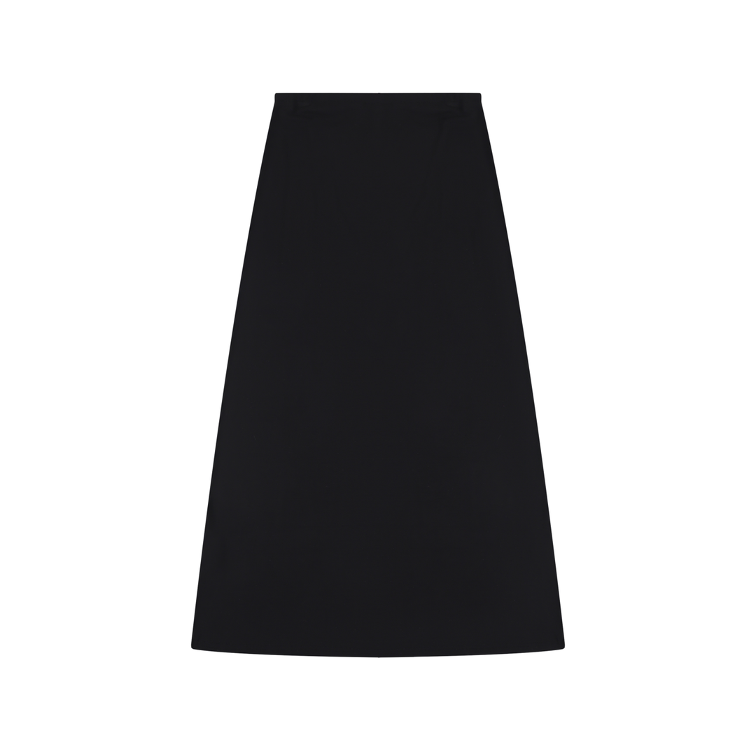 Women SKIRT Solid Color Knit Maxi Skirt