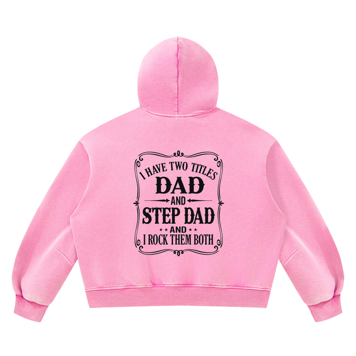 DAD LOVER Unisex Vintage Wash Boxy Fleece Hoodie
