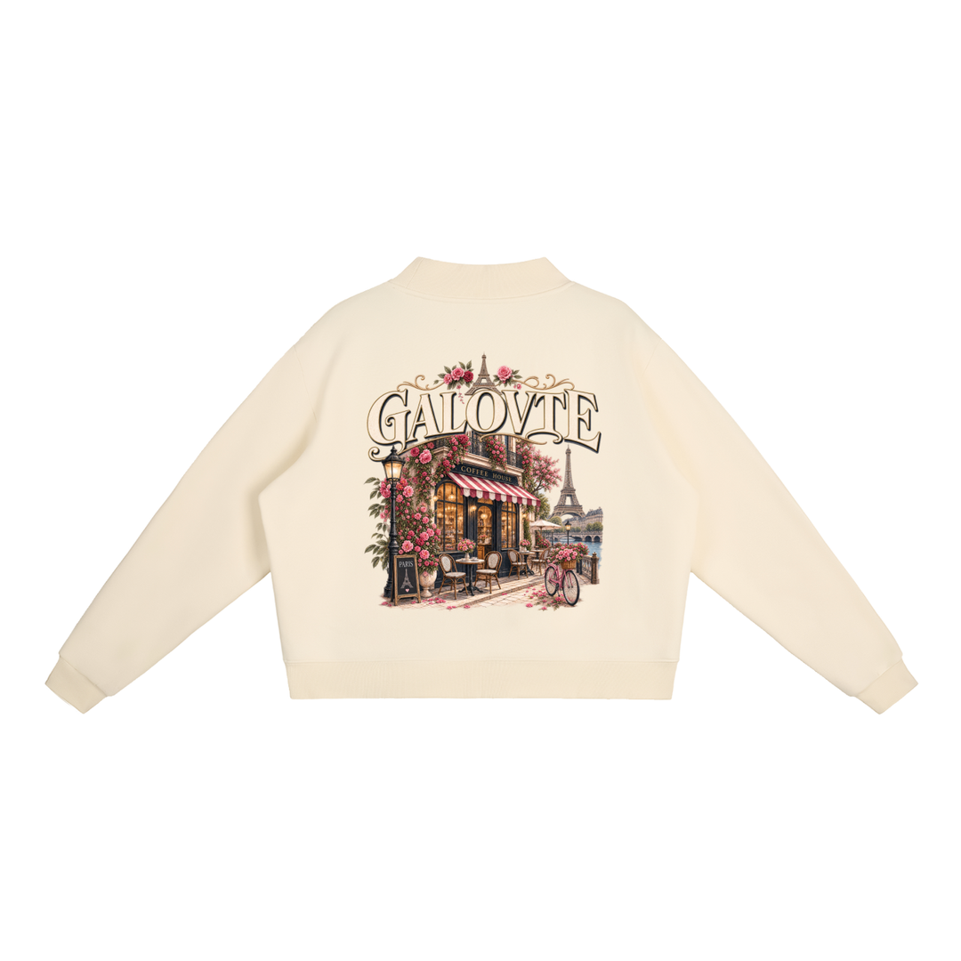 women graphics Essential Fleece Mock-Neck Crew Sweatshirt