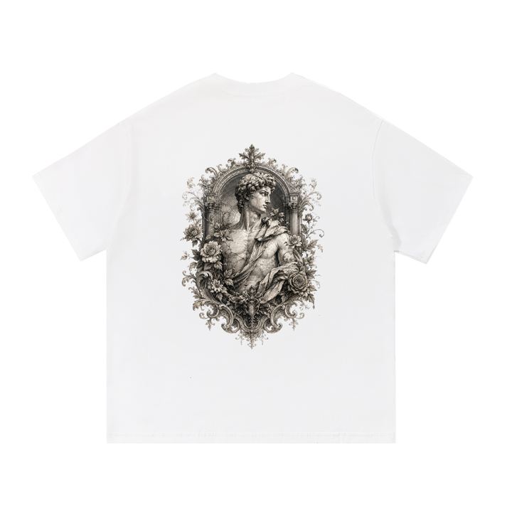 men graphic Baroque Statue Crest Left-Chest Cotton Tee