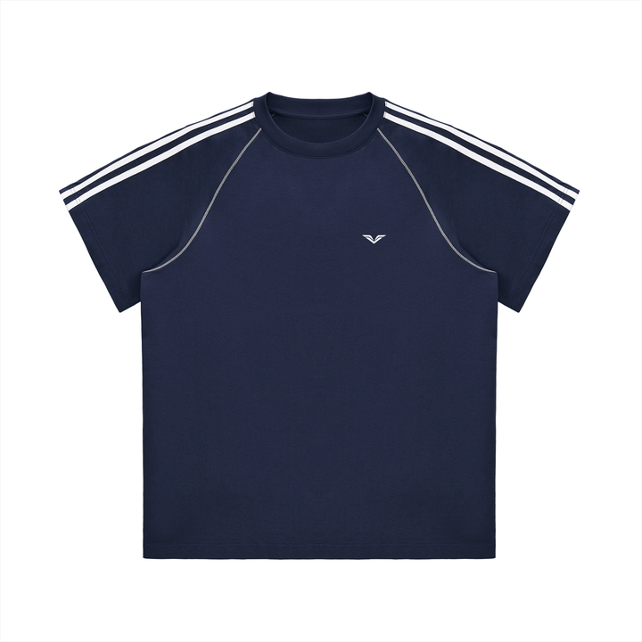 men brand Striped Contrast Stitch T-Shirt