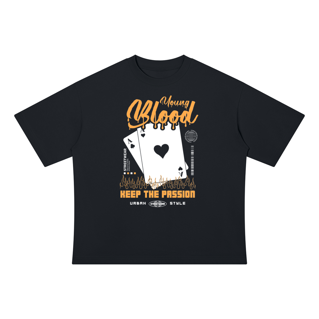 men graphic Drop Shoulder Cotton T-Shirt