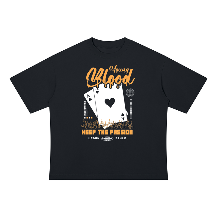 men graphic Drop Shoulder Cotton T-Shirt