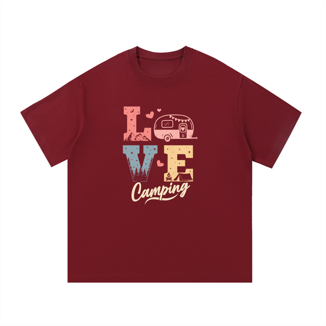 hiking lover Love Camping Pastel Caravan Retro Tee